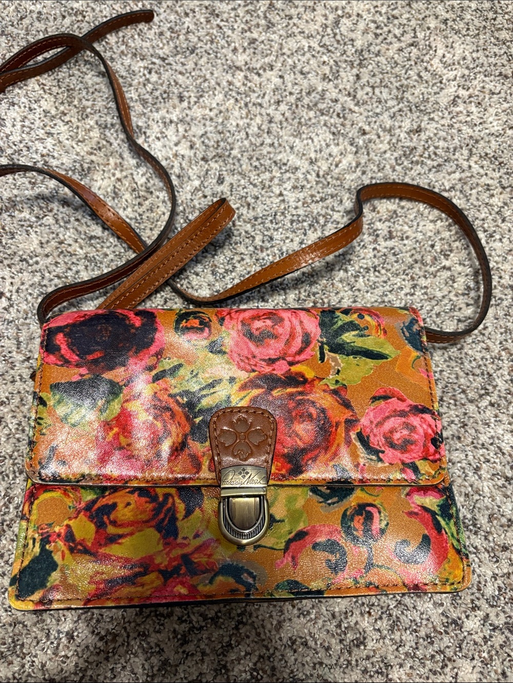Floral Print Crossbody Bag - Multicolor